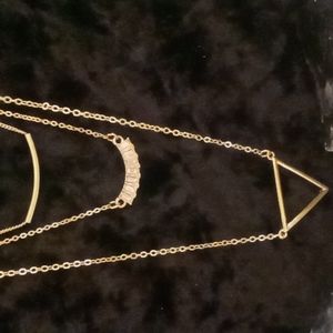 Stephan & Co. Nordstroms 3 layer gold tone necklaces. Nwt bonus bangle.